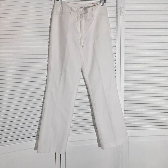 NWT Dressbarn White Rayon Blend Wide Leg Pants Size 6 - Picture 1 of 13